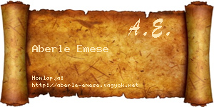 Aberle Emese névjegykártya